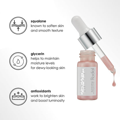 Rodial Soft Focus Glow Booster Drops 0.3 Deluxe fl oz, Illuminating Skin Serum with Glycerin and Antioxidants, Perfectioning and Smoothing Dewy Makeup Base, Weightless Formula RodialBuy Supplements Australia