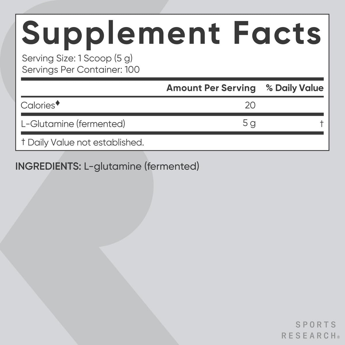 Sports Research L-Glutamine - Workout Recovery, Immune Health & Gut Health Support - 5 G Per Serving - 17.64 Oz Sports Research buy supplements Au