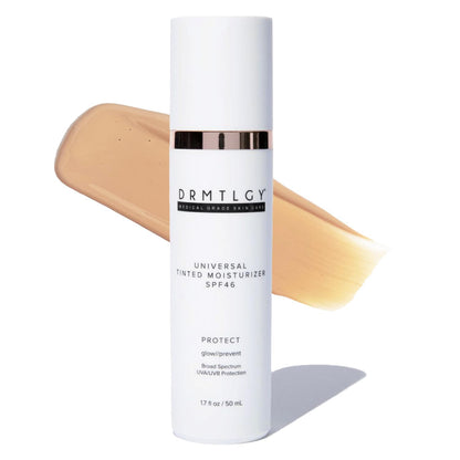 DRMTLGY Universal Tinted Moisturizer SPF 46 – Hydrating Dewy Tinted Sunscreen for Face with Zinc Oxide