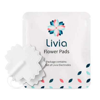 Livia Flower Pads | Electrodes Menstrual Pain Relief Device | Compact, Lightweight, Discreet | Skin-Friendly & Easy to Apply | 1 Set of Electrodes LiviaBuy Supplements Australia