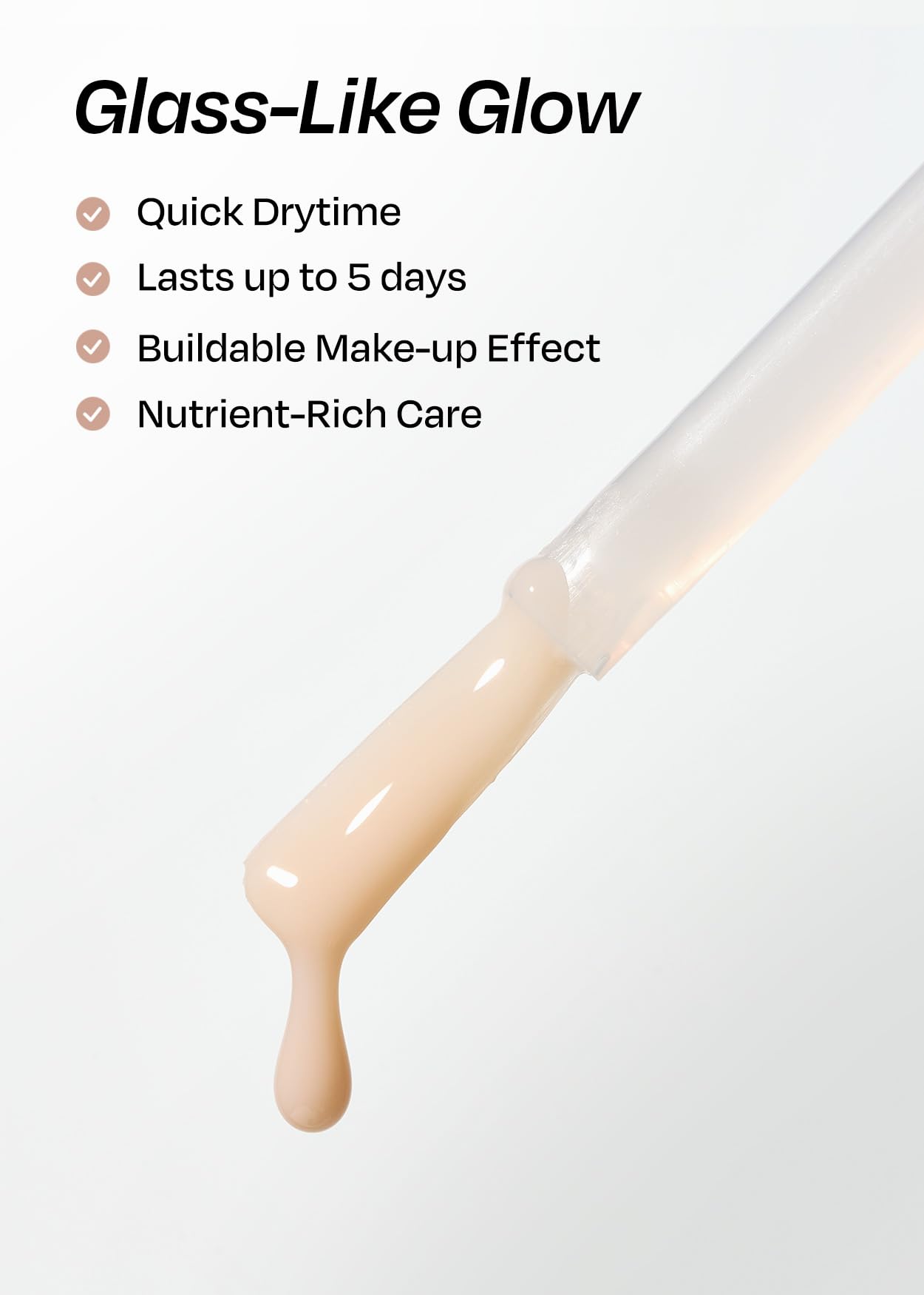 ohora Natural Glow Milk Syrup Nail Strengthener (Earl Grey) - Tinted Nail Hardener for Brittle, Damaged Nails, Quick-Dry Glossy Finish, Nail Repair & Growth, 15 mL