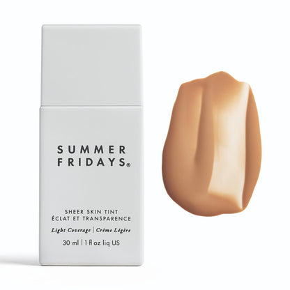 Summer Fridays Sheer Skin Tint - Skin Tint with Hyaluronic Acid - Helps Diminish Uneven Skin Tone - Sheer to Light Coverage - Shade 5 - Medium with Warm Neutral Undertones (1 Fl Oz) Summer FridaysBuy Supplements Australia