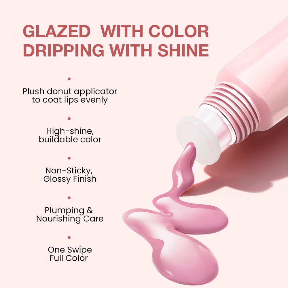 FeiCuiYun Lip Tinted Glowy Balm Hydrating Tinted Lip Serum Lip Gloss, Ultra-Hydrating Natural Vegan Lip Balm, Sheer-Tinted Shine & Hydration, Soothes & Softens Dry Lips Skincare (Light Pink) FeiCuiYunBuy Supplements Australia