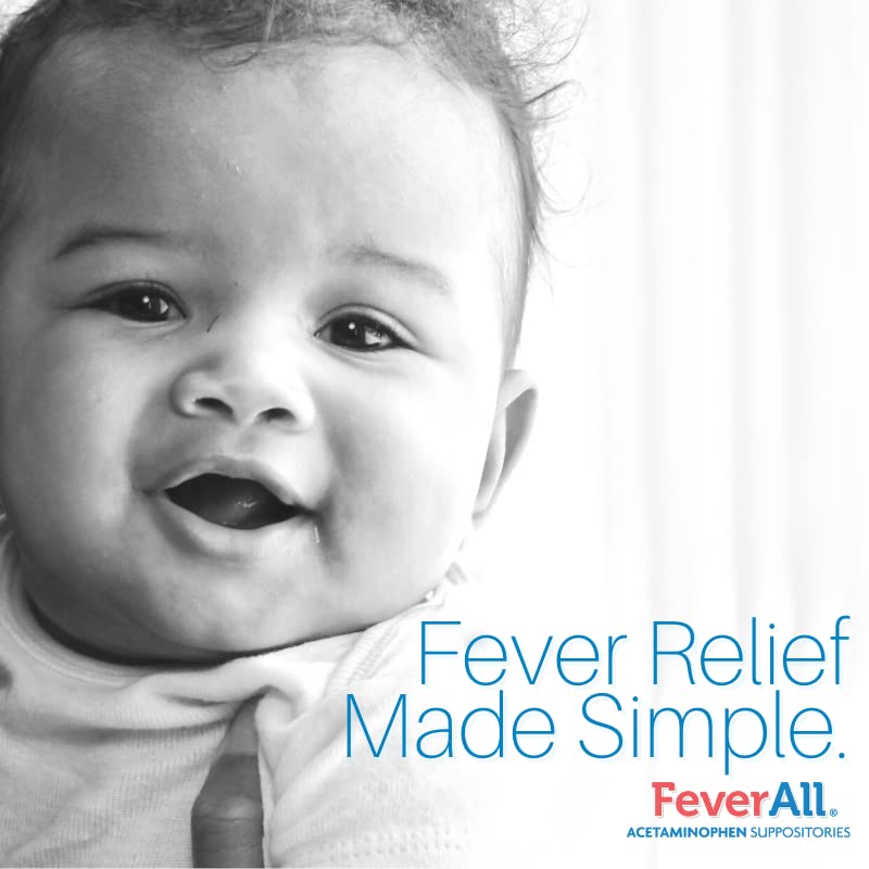 Feverall Infant Acetaminophen Suppositories 6 Rectal Suppositories 80mg Each Pain Reliever/Fever Reducer. Paraben Free, No Artificial Colors or Other preservatives. Ages 6-36 Months (Pack of 2) FeverallBuy Supplements Australia