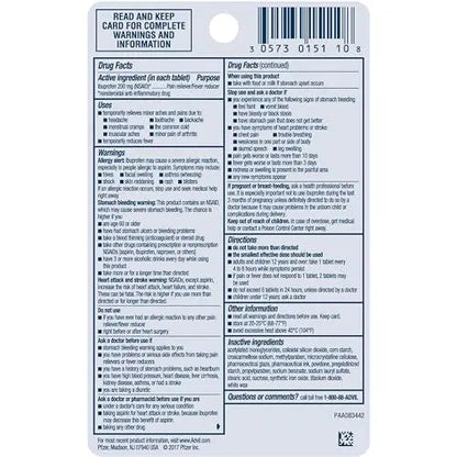 Advil PM Pain Reliever and Nighttime Sleep Aid, Ibuprofen for Pain Relief and Diphenhydramine Citrate for a Sleep Aid - 120 Coated Caplets and Pain Reliever and Fever Reducer, 10 Count Tablets AdvilBuy Supplements Australia