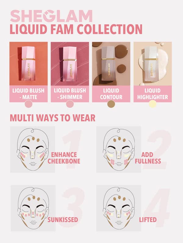 SHEGLAM Color Bloom Liquid Blush Makeup for Cheeks Matte Finish - Love Cake SHEGLAMBuy Supplements Australia