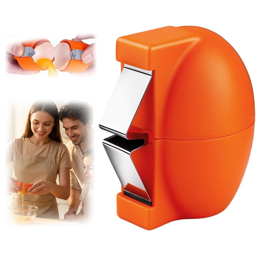 New Egg Shell Opener Egg Cracker Tool Stainless Steel, Multifunctional Egg Shell Opener for Raw Or Hard-Boiled Eggs, Kitchen Gadget for Cooking Baking (Orange Red) CLRZOLBuy Supplements Australia