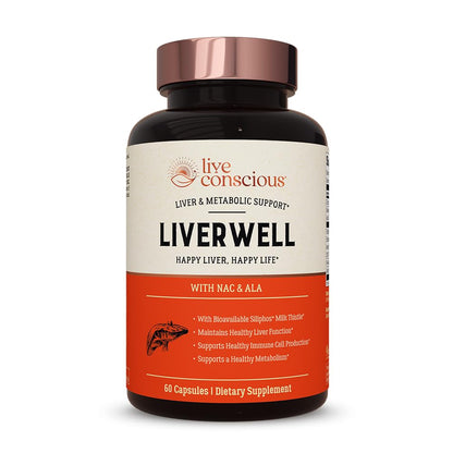 LiverWell Liver Cleanse, Rejuvenation, Metabolic Support - Liver Supplement for Liver Health w/Highly Bioavailable Milk Thistle Extract, N-Acetyl Cysteine,