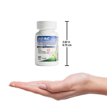 HealthA2Z® Allergy Relief, Loratadine 10mg Antihistamine, 500 Dye Free Tablets, Relief from Itchy Throat, Sneezing, Runny Noses, 24-Hours Allergy Medicine HealthA2Z buy supplements Au