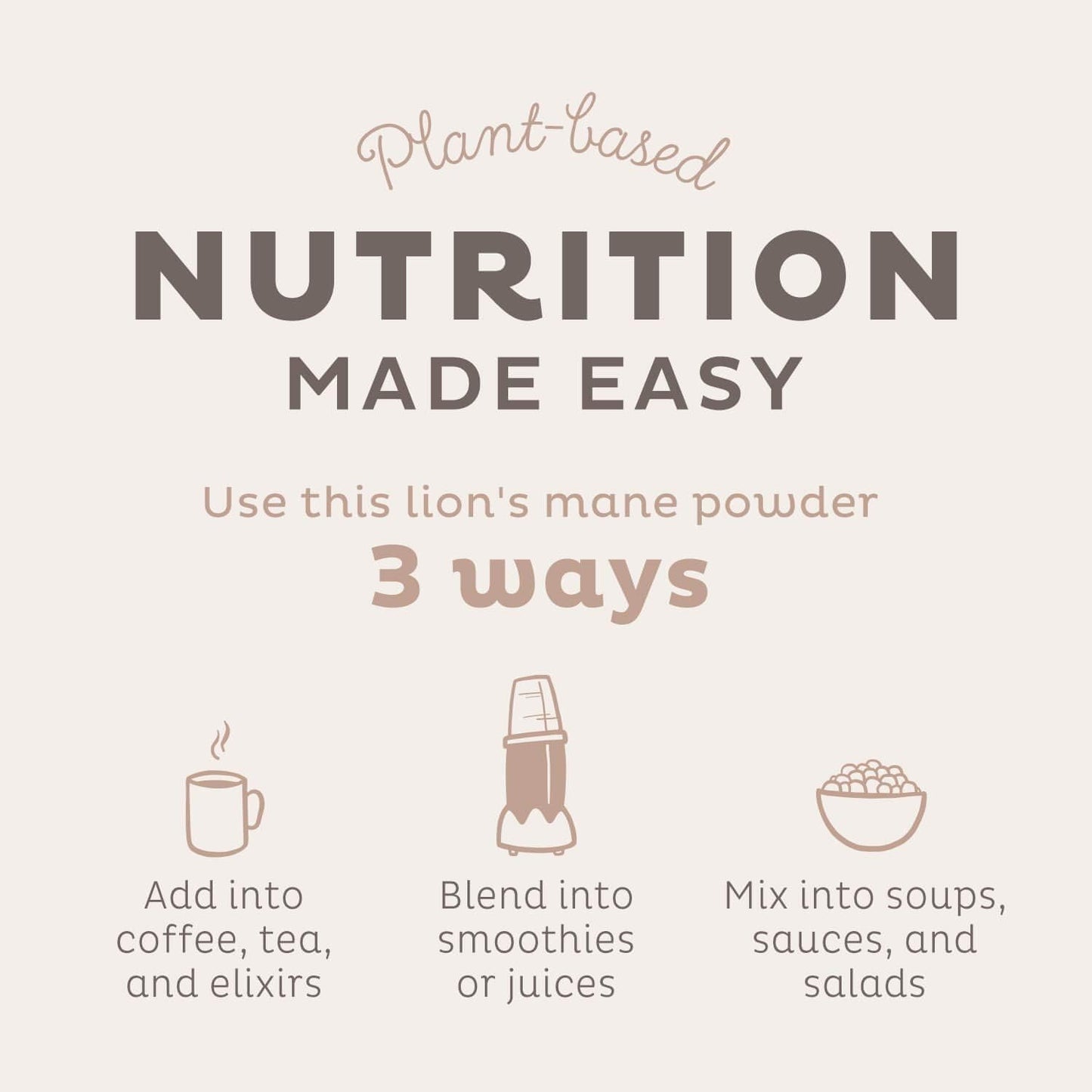 KOS Organic Lion's Mane Powder - Natural Nootropic Superfood - Vegan Functional Mushroom, Plant Based, USDA Certified, Non-GMO, Soy & Gluten-Free - 104 Servings KOS buy supplements Au