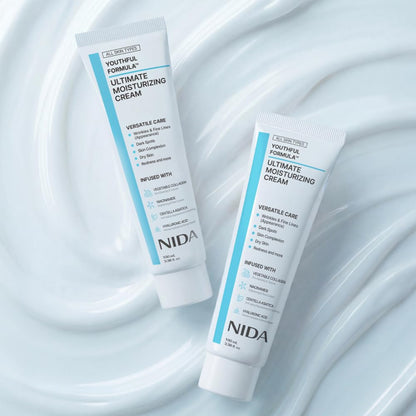 NIDA Youthful Formula™ Ultimate Moisturizing Cream | Centella Asiatica, Niacinamide, Hyaluronic Acid, Collagen | Wrinkles, Fine Lines