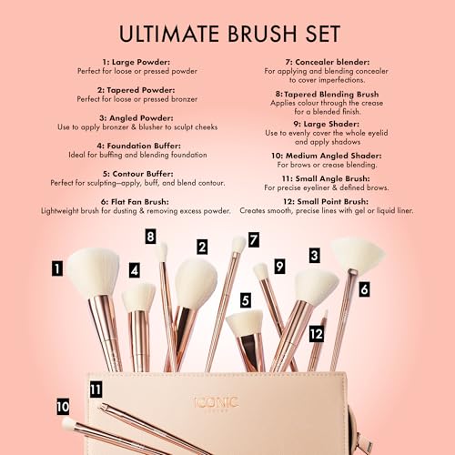 ICONIC LONDON Ultimate Brush Set | 12 Piece Makeup Brush Set ICONIC LONDONBuy Supplements Australia