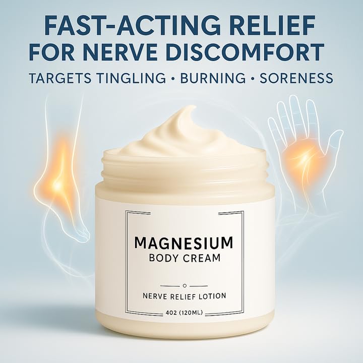 Neuropathy Cream | Nerve Relief Lotion for Feet, Legs & Hands | Magnesium Chloride with Aloe Vera Extract | Non-Greasy Formula for Day & Night Use | Thoughtful Gift for Mama, Dad, Men & Women (1) DFTLUUEBuy Supplements Australia