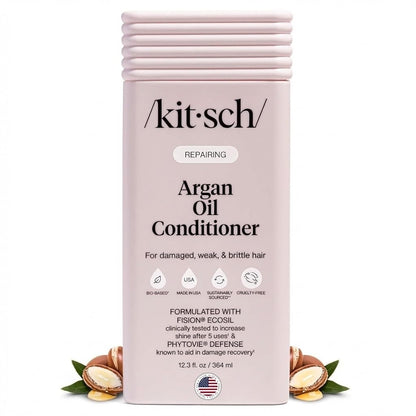 Kitsch Repairing Argan Oil Liquid Conditioner for Women & Men – Argan Oil for Hair, For Shine, Smoothness & Damage Recovery, Hair Repair – Clean, Color-Safe Hair Care - 12.3 oz KitschBuy Supplements Australia