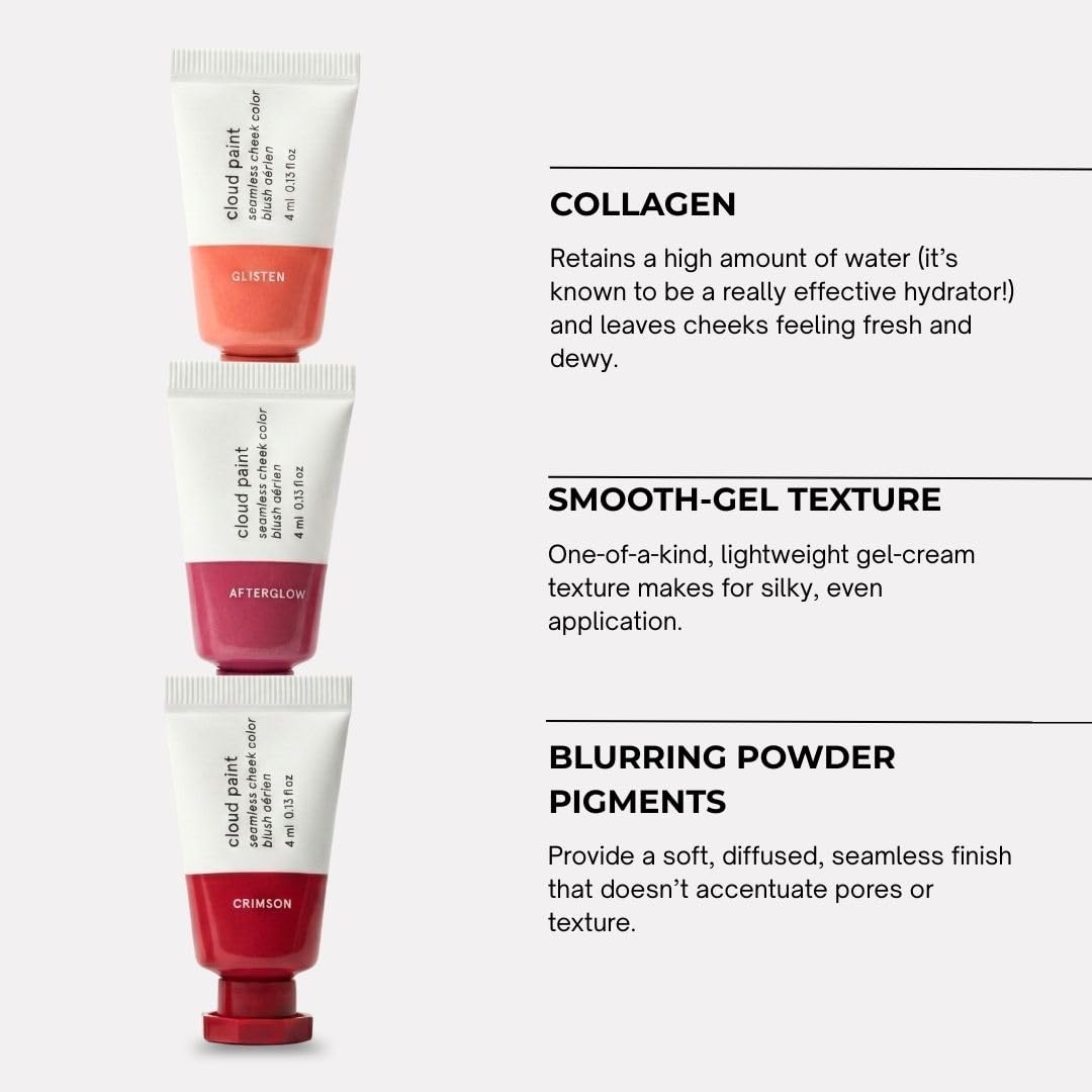 Glossier Mini Cloud Paint Blush Trio Holiday Gift Set: Crimson, Glisten & Afterglow GlossierBuy Supplements Australia