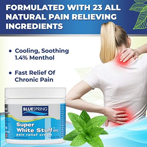 Back Pain Relief Cream with Emu Oil - Super White Stuff Natural Pain Reliever -Topical Cream for Muscle and Joint Pain Relief - Experience Sore Muscle Relief in 5 Minutes - 4 oz Emu TherapyBuy Supplements Australia