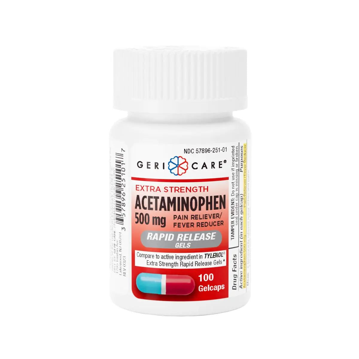 Extra Strength Rapid Release Pain Relief Gelcaps, 100count GeriCareBuy Supplements Australia