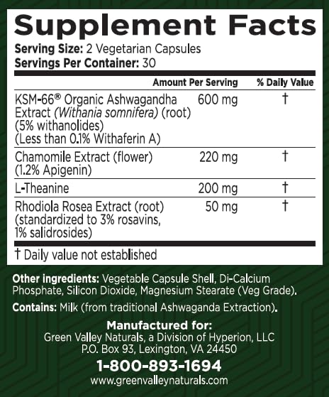 GREEN VALLEY NATURALS My Sleep Miracle Vegan Sleep Support Supplement | Melatonin-Free Formula | Ashwagandha, Chamomile & L-Theanine | Promotes Calm, Relaxation & Restful Sleep | 60 Capsules GREEN VALLEY NATURALS buy supplements Au