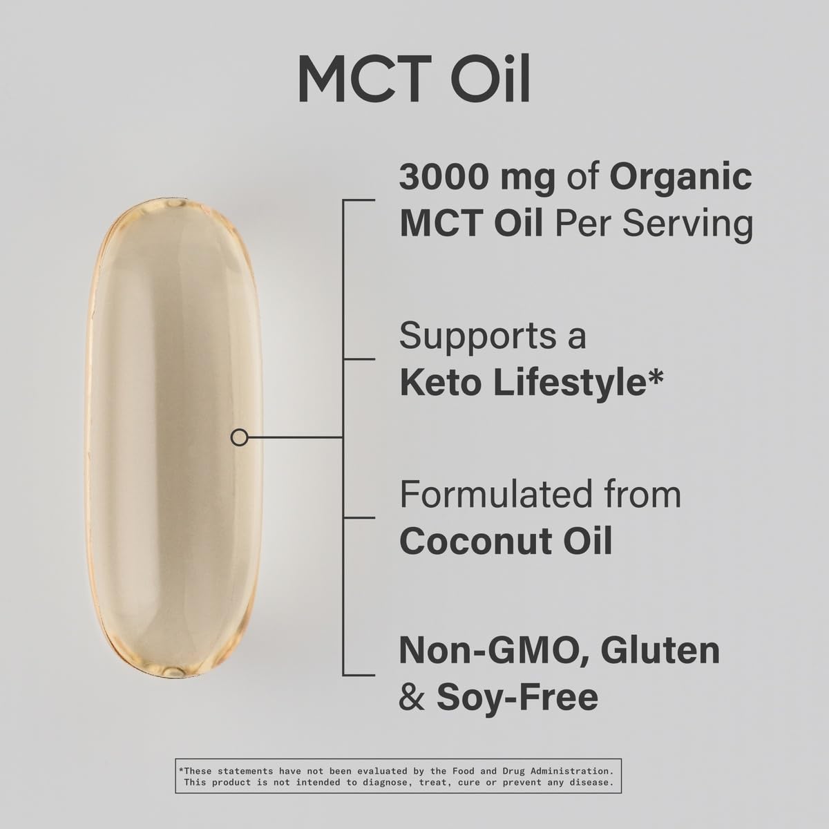 Sports Research MCT Oil Capsules derived from Coconut Oil | Keto Fuel for The Brain & Body | High Potency 3000 mg | Derived from Non-GMO Coconuts (120 Softgels) Sports Research buy supplements Au