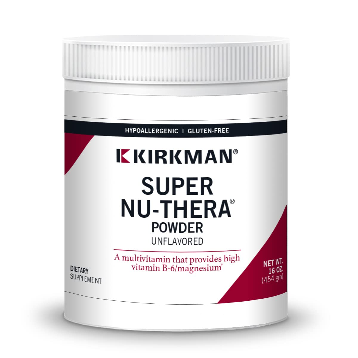 Kirkman Super Nu-Thera Powder container on a white background