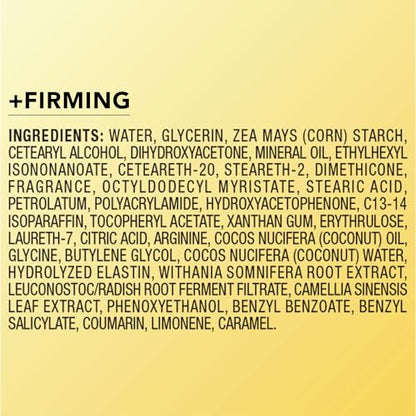 Jergens Natural Glow +Firming Self Tanner Body Lotion, Fair to Medium Skin Tone, Sunless Tanning Moisturizer