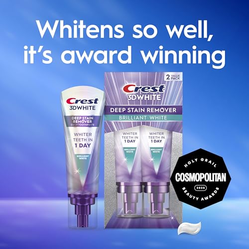 Crest 3DWhite Brilliance Deep Stain Remover Brilliant White Toothpaste - 3.1oz/2pk CrestBuy Supplements Australia