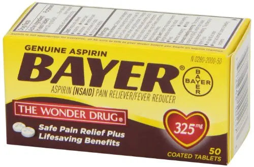 Genuine Bayer Aspirin 325mg Tablets, 50-Count (Pack of 2) BayerBuy Supplements Australia