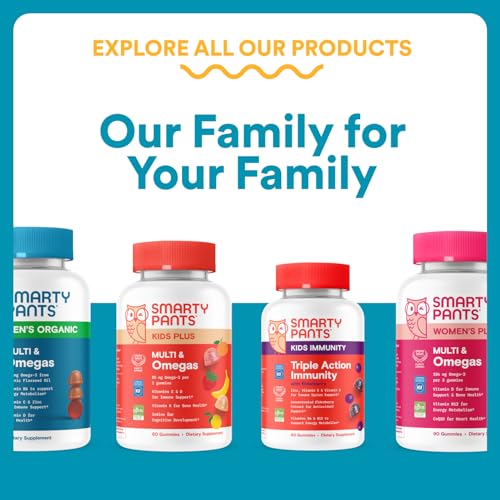 SmartyPants Teen Guy Multivitamin Gummies, Omega 3 (DHA/EPA), Vitamin D3, C, Vitamin B12, B6, A, K & Zinc, Folate, Gluten Free, Fruit Flavor, 60 Count (30 Day Supply) SmartyPantsBuy Supplements Australia