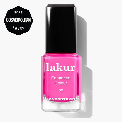 LONDONTOWN Lakur Nail Polish – Pink & Purple Shades, Berry Punch, 0.4 Fl Oz, Long-Lasting, Streak-Free, Chip-Resistant