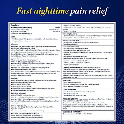 Advil PM Pain Reliever and Nighttime Sleep Aid, Pain Medicine with Ibuprofen for Pain Relief and Diphenhydramine Citrate for A Sleep Aid - 120 Coated Caplets (Pack of 2) AdvilBuy Supplements Australia