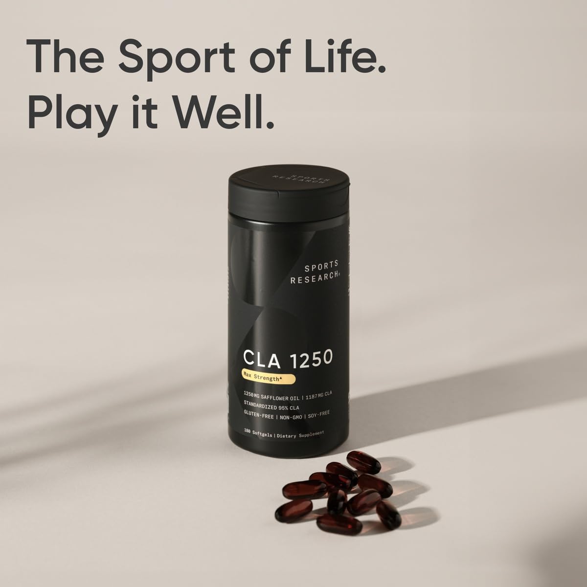 Sports Research CLA - 1250mg with Active Conjugated Linoleic Acid for Men and Women | Non-GMO, Soy & Gluten Free - 95% (180 Softgels)… Sports Research buy supplements Au