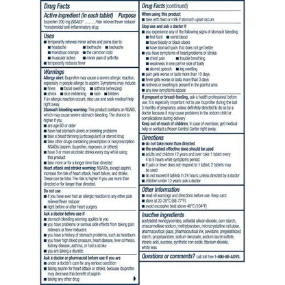 Advil PM Pain Reliever and Nighttime Sleep Aid, Ibuprofen for Pain Relief and Diphenhydramine Citrate for a Sleep Aid - 120 Coated Caplets and Pain Reliever and Fever Reducer, 10 Count Tablets AdvilBuy Supplements Australia