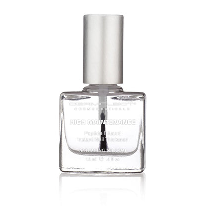 Dermelect High Maintenance Instant Nail Thickener - Nailcare Top Coat with Keratin Protein Peptides, Strengthening, Hardening Protective High Shine