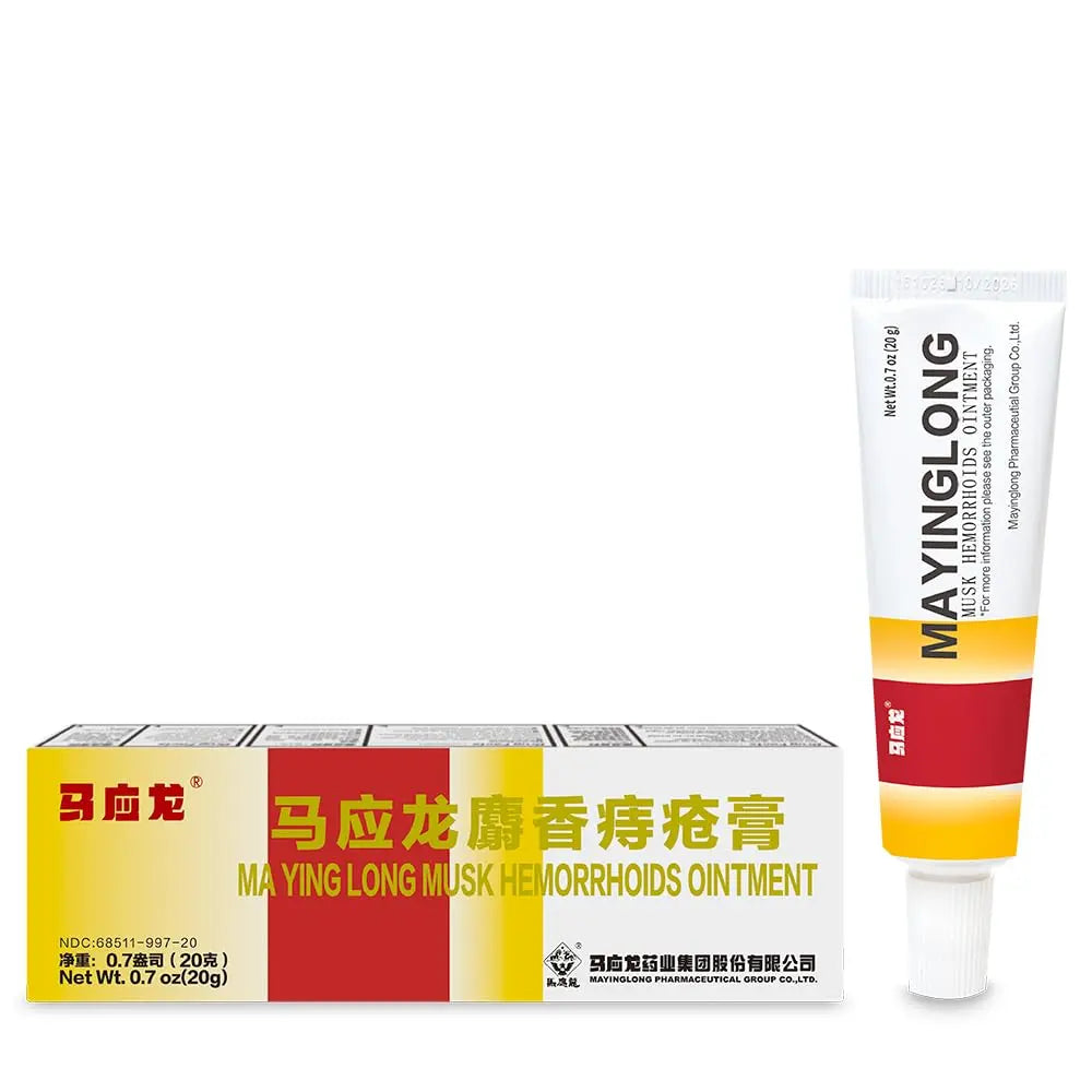 Mayinglong Musk Hemorrhoids Ointment - (20 Grams) Maximum Strength Formula for Hemorrhoidal Fast Relief, Soothes Itching, Burning & Discomfort - Fast-Acting Relief (0.71 oz Tube) MayinglongBuy Supplements Australia