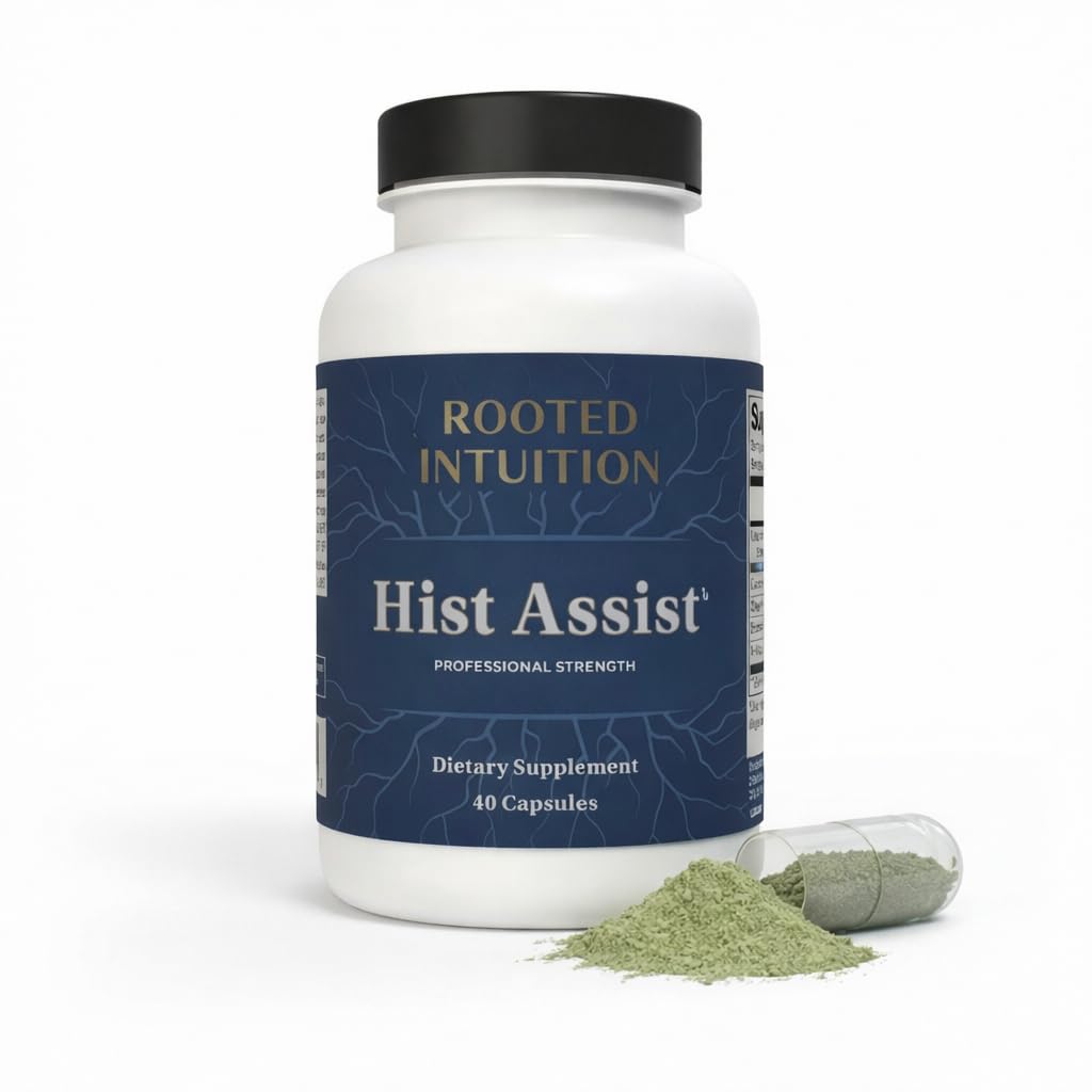 Rooted Intuition Hist Assist | Seasonal Sinus & Immune Balance Formula | Quercetin Bromelain NAC Nettle | Non-GMO Gluten Free | 40 Capsules Rooted Intuition buy supplements Au