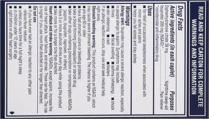 Advil PM Pain Reliever and Nighttime Sleep Aid, Pain Medicine with Ibuprofen for Pain Relief and Diphenhydramine Citrate for A Sleep Aid - 120 Coated Caplets (Pack of 2) AdvilBuy Supplements Australia