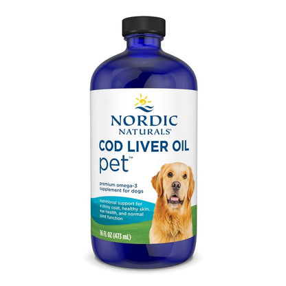 Nordic Naturals Pet Cod Liver Oil, Unflavored - 16 oz - 1048 mg Omega-3 Per Teaspoon - Fish Oil for Dogs with EPA & DHA - Promotes Skin, Coat, & Immune Health Nordic NaturalsBuy Supplements Australia