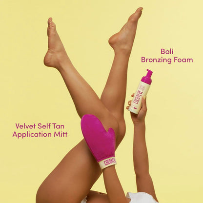 Coco & Eve Self Tanner Foam Kit - (Medium) Streak-Free Sunless Tanning Mousse, Tropically Scented Natural Looking Tan