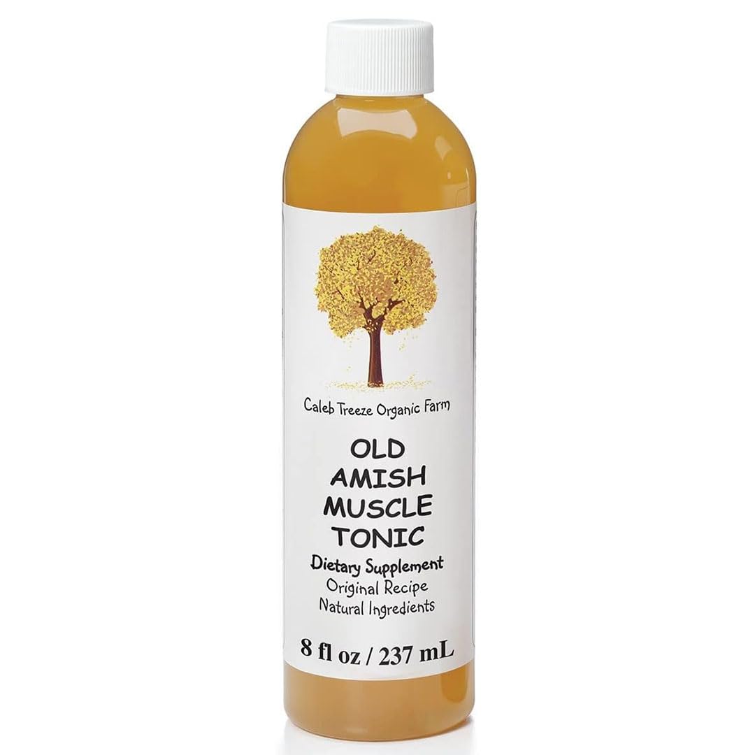 Caleb Treeze Old Amish Muscle Tonic 8 fl oz, Leg & Foot Cramps Relief, Restless Legs, Muscle Cramps & Spasm Relief - Pack of 6 Caleb TreezeBuy Supplements Australia