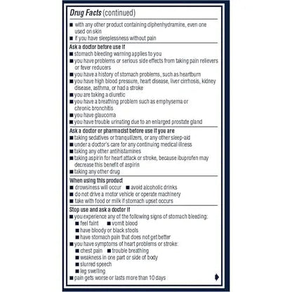 Advil PM Pain Reliever and Nighttime Sleep Aid, Ibuprofen for Pain Relief and Diphenhydramine Citrate for a Sleep Aid - 120 Coated Caplets and Pain Reliever and Fever Reducer, 10 Count Tablets AdvilBuy Supplements Australia