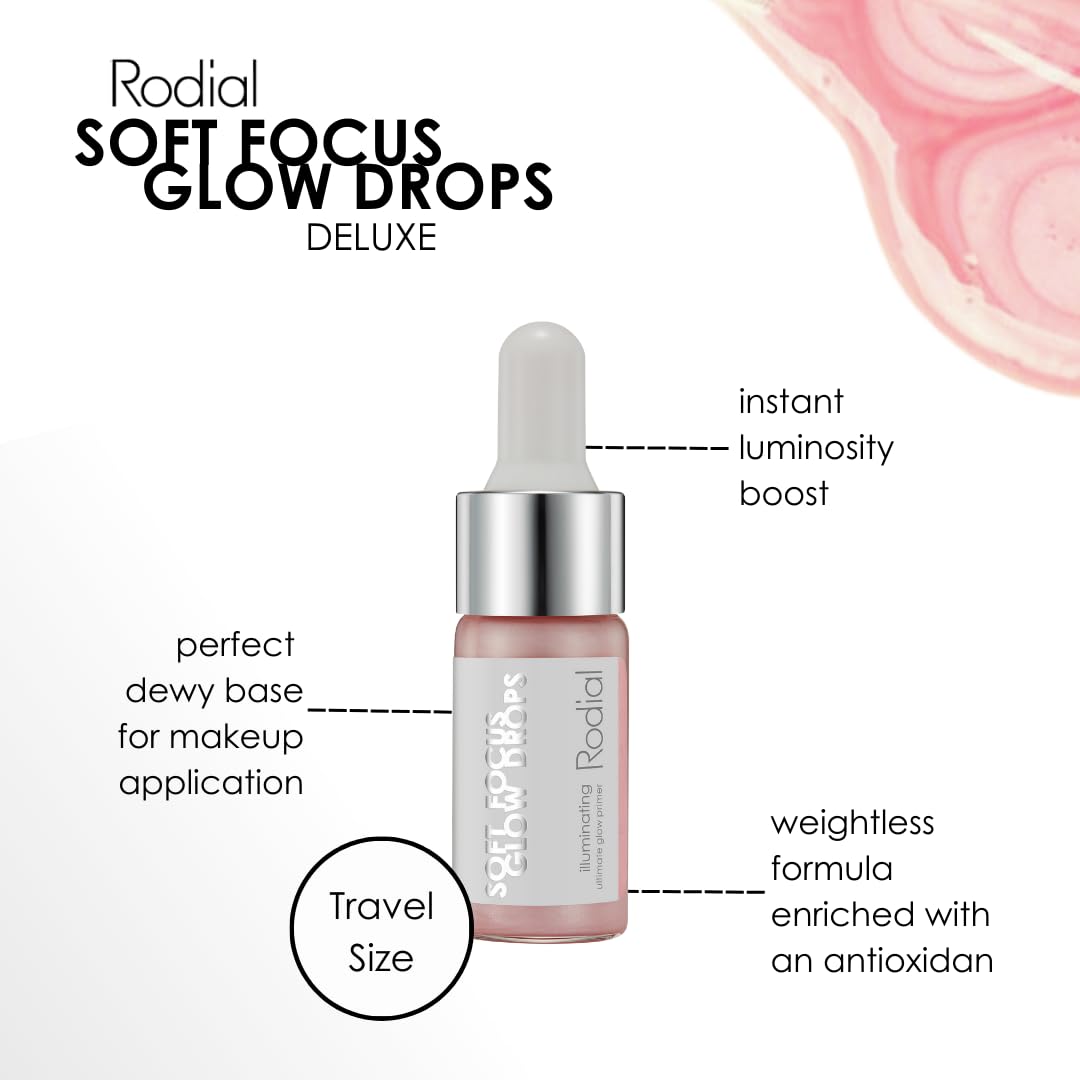 Rodial Soft Focus Glow Booster Drops 0.3 Deluxe fl oz, Illuminating Skin Serum with Glycerin and Antioxidants, Perfectioning and Smoothing Dewy Makeup Base, Weightless Formula RodialBuy Supplements Australia