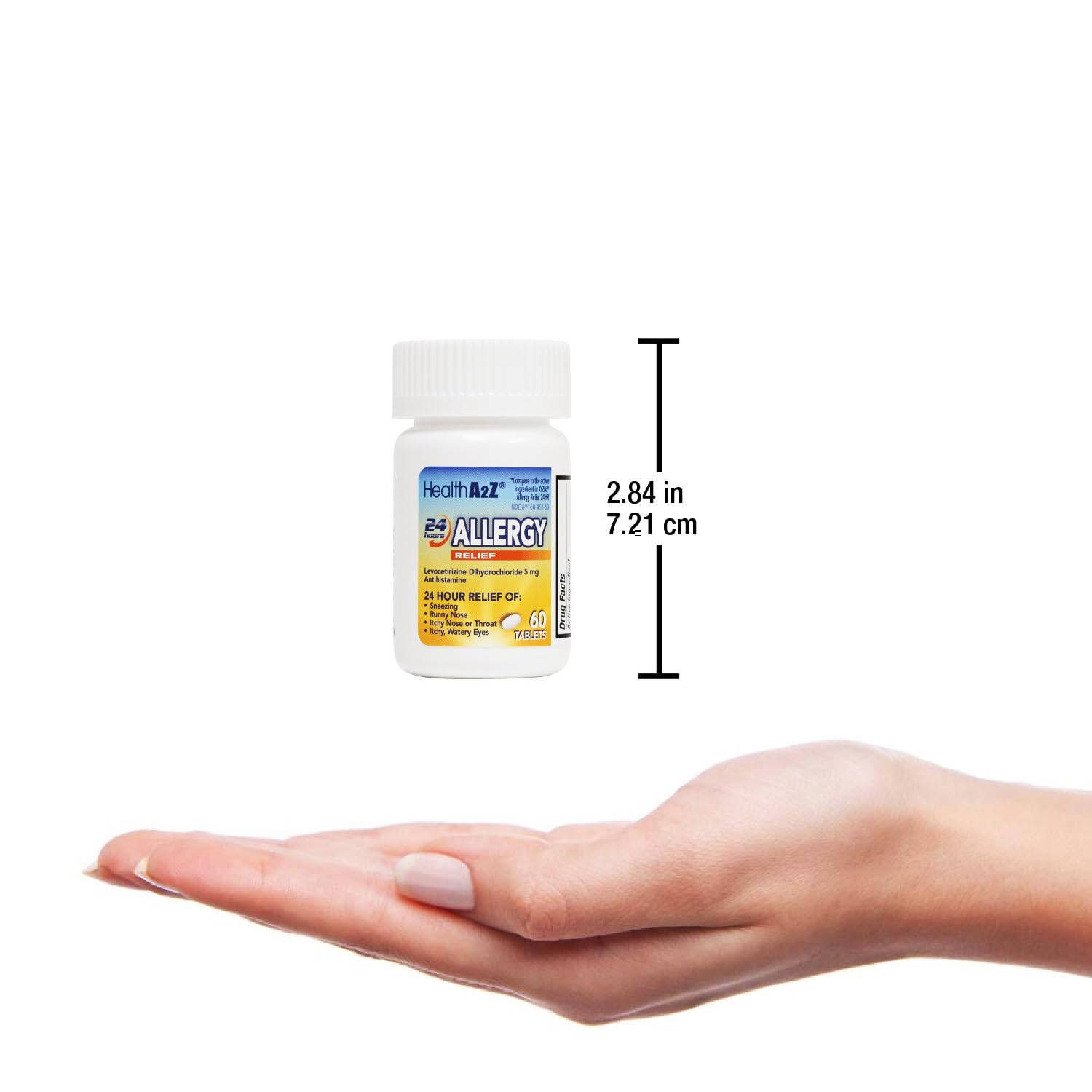 HealthA2Z® Allergy Relief, Levocetirizine Dihydrochloride 5mg, Dye Free Antihistamine, 24 Hours Relief from Sneezing, Runny Nose, Itchy Nose and Eyes (60 Counts) HealthA2Z buy supplements Au