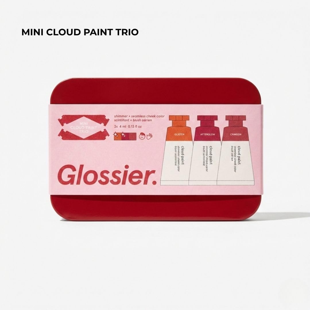 Glossier Mini Cloud Paint Blush Trio Holiday Gift Set: Crimson, Glisten & Afterglow GlossierBuy Supplements Australia