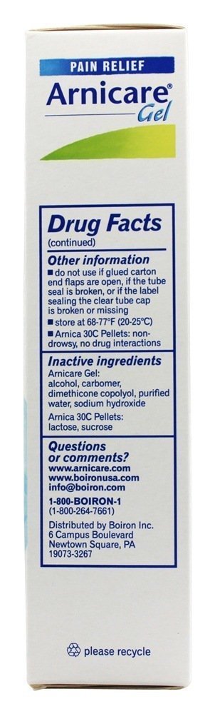 Boiron Arnicare Gel 2.6 oz with Arnica Montana Pellets 80 ct Bluetube BoironBuy Supplements Australia