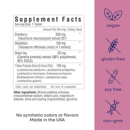 her own UTI, Helps Restore pH Balance, Supports Vaginal Flora and Balance, Promotes Urinary Health, 7 Strain Probiotic Blend, Shelf Stable, Gluten and Soy Free, Vegan, 30 Capsules, 30 Servings her ownBuy Supplements Australia