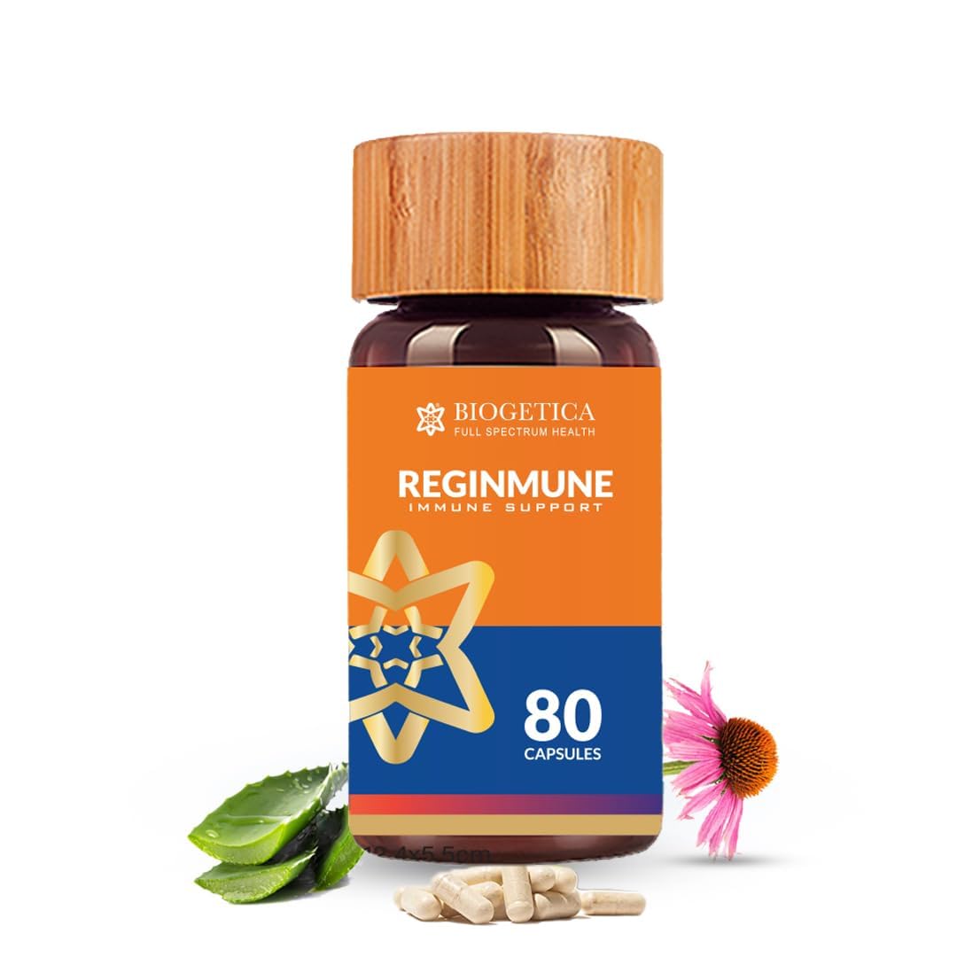 Biogetica Reginmune - Natural Immune Support Care Daily Boost Immune System Booster - 80 Capsules Biogetica buy supplements Au