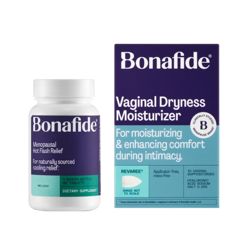Bonafide Relizen + Revaree – Hormone-Free Relief from Hot Flashes and Night Sweats During Menopause* + Vaginal Moisturizer with Hyaluronic Acid – 1 Month Supply Bonafide buy supplements Au