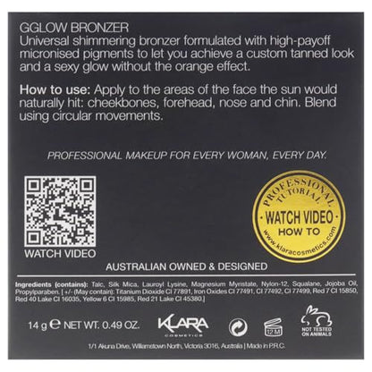 G Glow Bronzer by Klara for Women - 0.49 oz Bronzer Klara CosmeticsBuy Supplements Australia