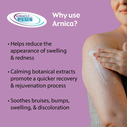Miracle Plus Arnica Cream Extra Strength Bruise Relief Lotion For Bruising And Swelling On Skin | Arnica Gel, Vitamin K Cream, Skin Care | Moisturizing Bruise Formula With Horse Chestnut, 2-Pack Miracle PlusBuy Supplements Australia