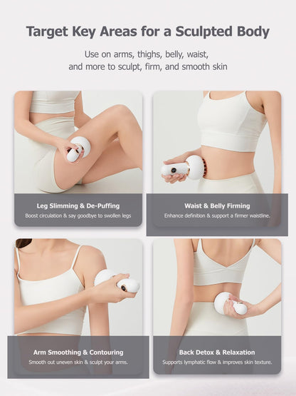 Paiaito Lymphatic Drainage Massager & Anti Cellulite Massage Tool, Helps Reduce Stretch Marks & Cellulite, for Legs, Arms & Belly, Body Sculpting Machine with Microcurrent, Light, Heat & Vibration Paiaito buy supplements Au